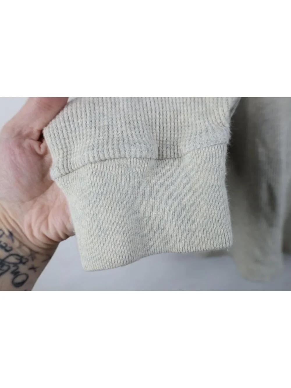 Vintage 90s Ralph Lauren Mens Large Color Block Thermal Knit Long Sleeve Polo